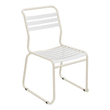 Schaffner Säntis Chaise luge à lattes – Blanc 90 / Sable Pastel 15