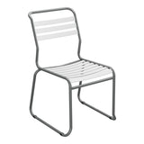 Schaffner Säntis Chaise luge à lattes – Blanc 90 / Graphite 73