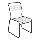 Schaffner Säntis Chaise luge à lattes – Blanc 90 / Anthracite 77