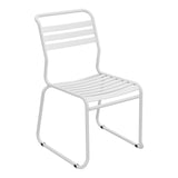 Schaffner Säntis Chaise luge à lattes – Blanc 90 / Gris Argent 78