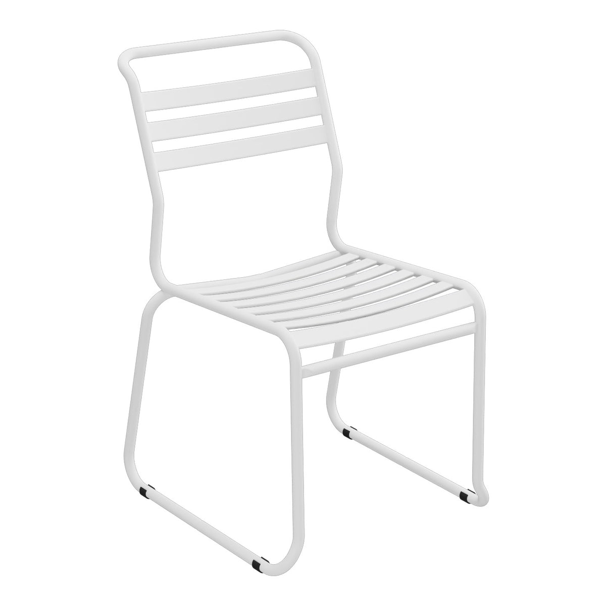 Schaffner Säntis Chaise luge à lattes – Blanc 90 / Blanc 90