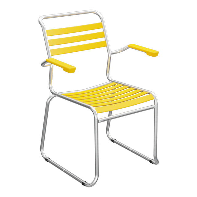 Schaffner Säntis Fauteuil Repas luge Lattes – Jaune 11 / Galvanisé à chaud 02