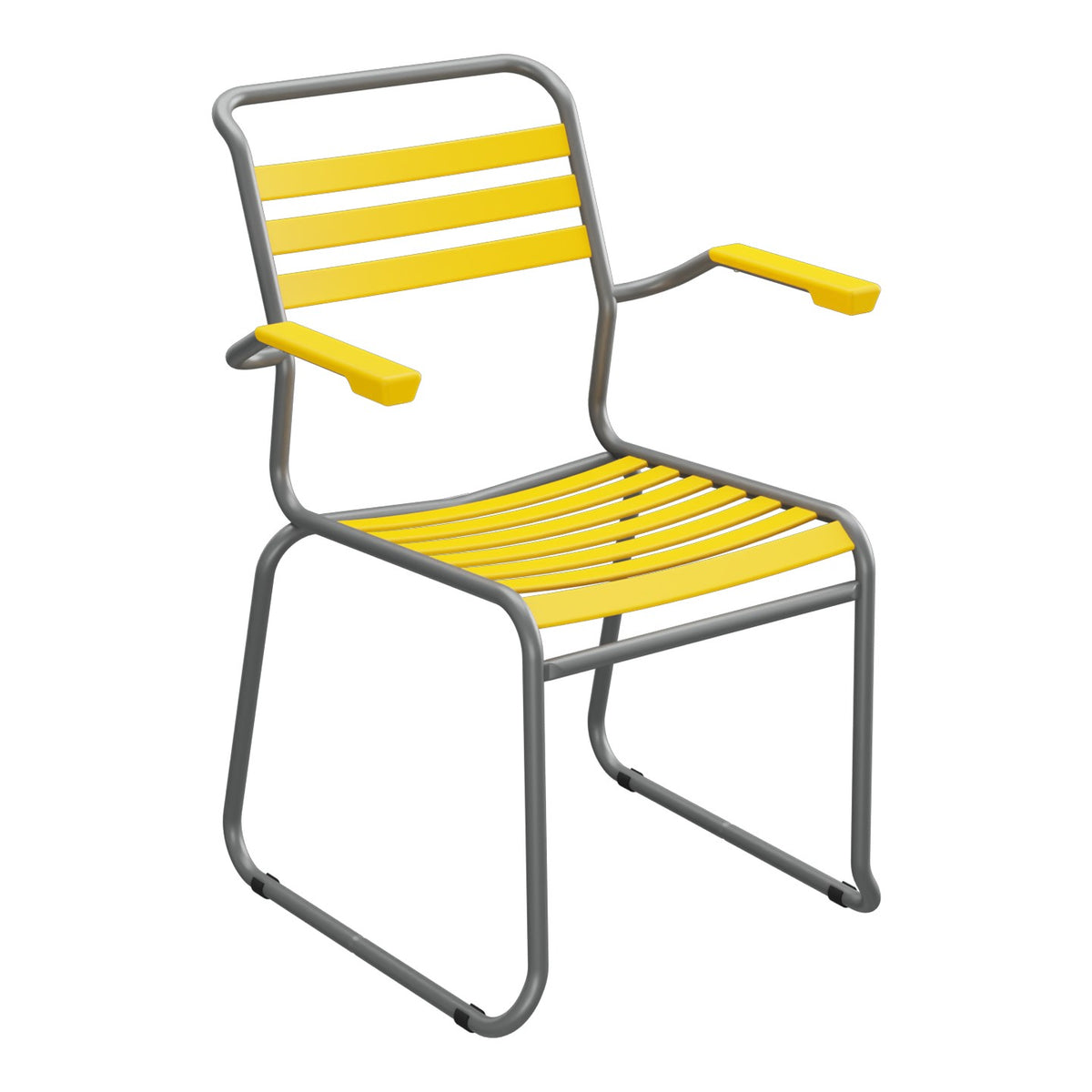 Schaffner Säntis Fauteuil Repas luge Lattes – Jaune 11 / Graphite 73