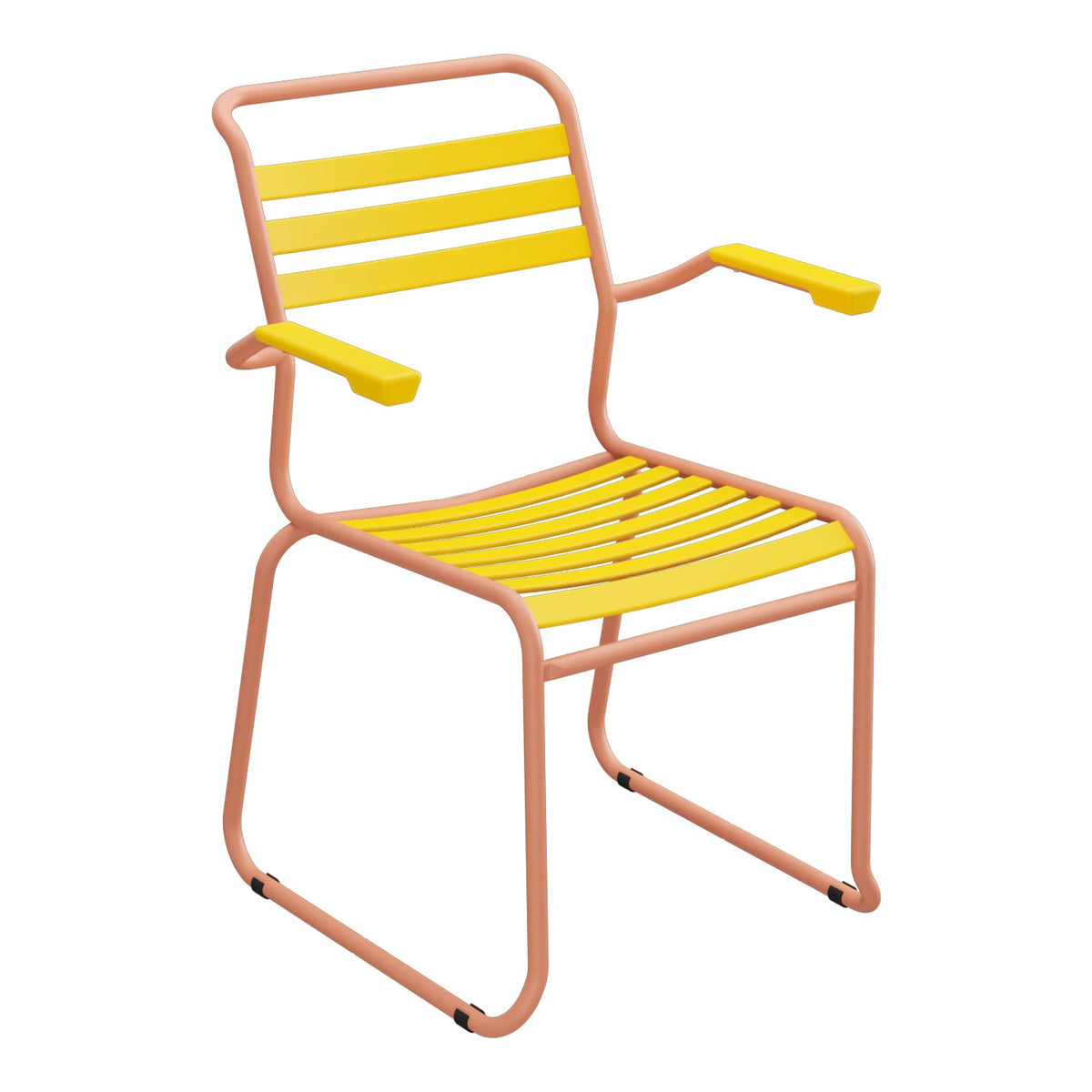 Schaffner Säntis Fauteuil Repas luge Lattes – Jaune 11 / Terracotta 84