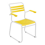 Schaffner Säntis Fauteuil Repas luge Lattes – Jaune 11 / Blanc 90