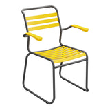 Schaffner Säntis Fauteuil Repas luge Lattes – Jaune 11 / Noir 91