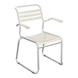 Schaffner Säntis Fauteuil Repas luge Lattes – Sable Pastel 15 / Galvanisé à chaud 02