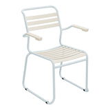 Schaffner Säntis Fauteuil Repas luge Lattes – Sable Pastel 15 / Bleu Pastel 51