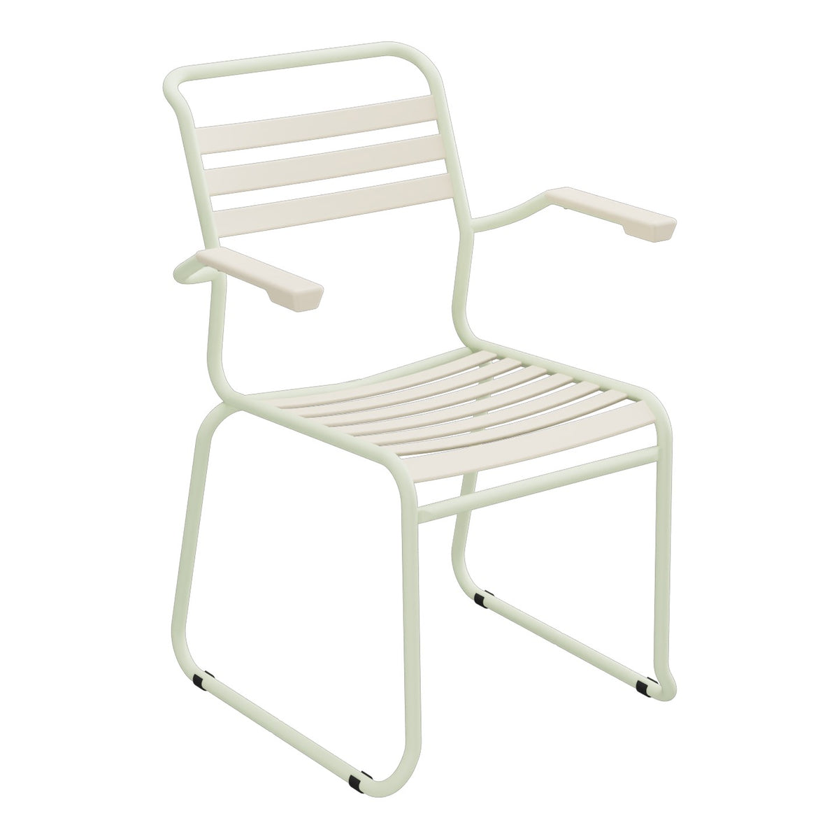 Schaffner Säntis Fauteuil Repas luge Lattes – Sable Pastel 15 / Vert Pastel 64