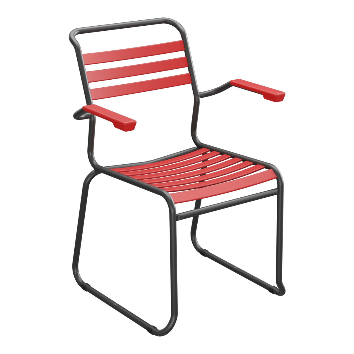 Schaffner Säntis Fauteuil Repas luge Lattes – Rouge 30 / Anthracite 77