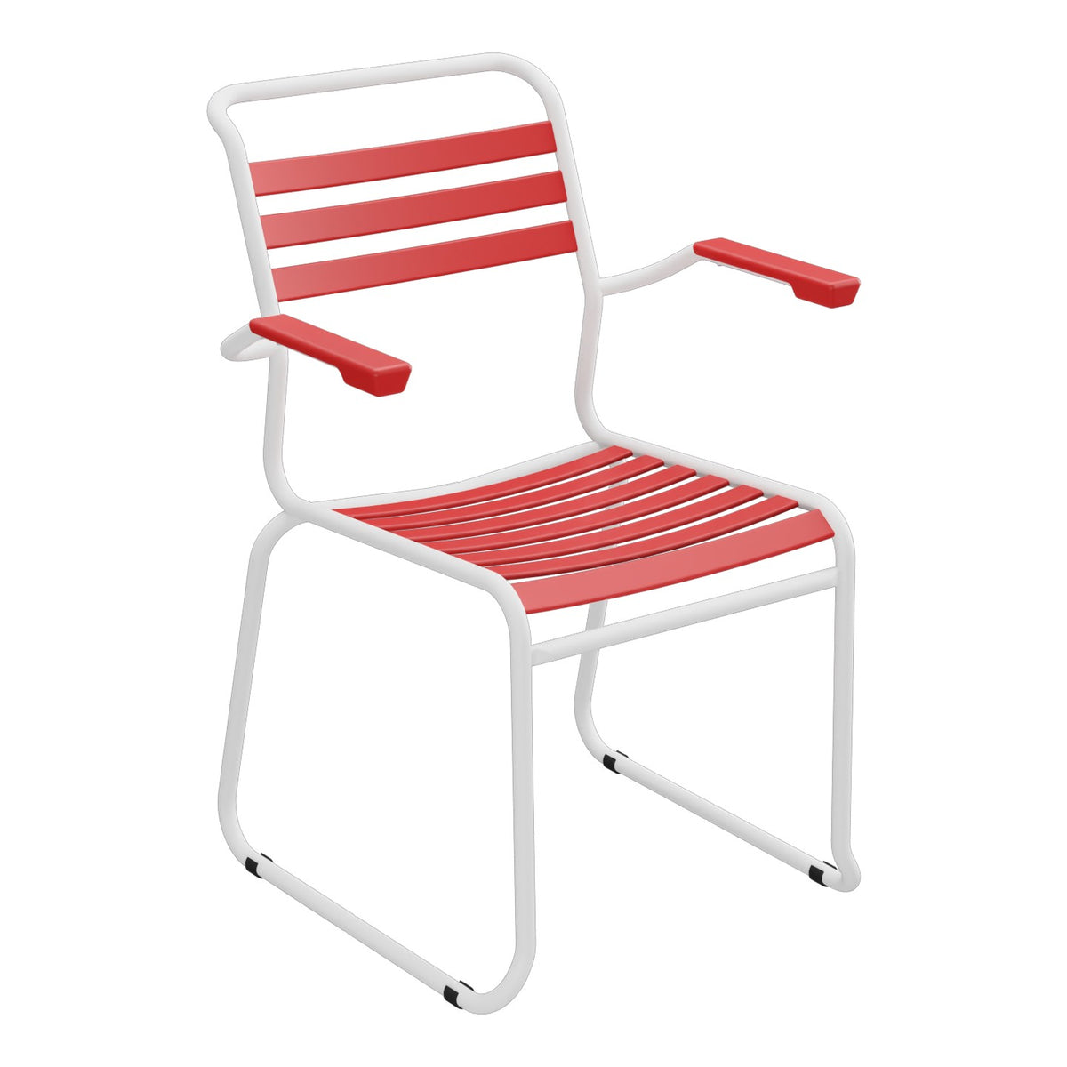 Schaffner Säntis Fauteuil Repas luge Lattes – Rouge 30 / Blanc 90