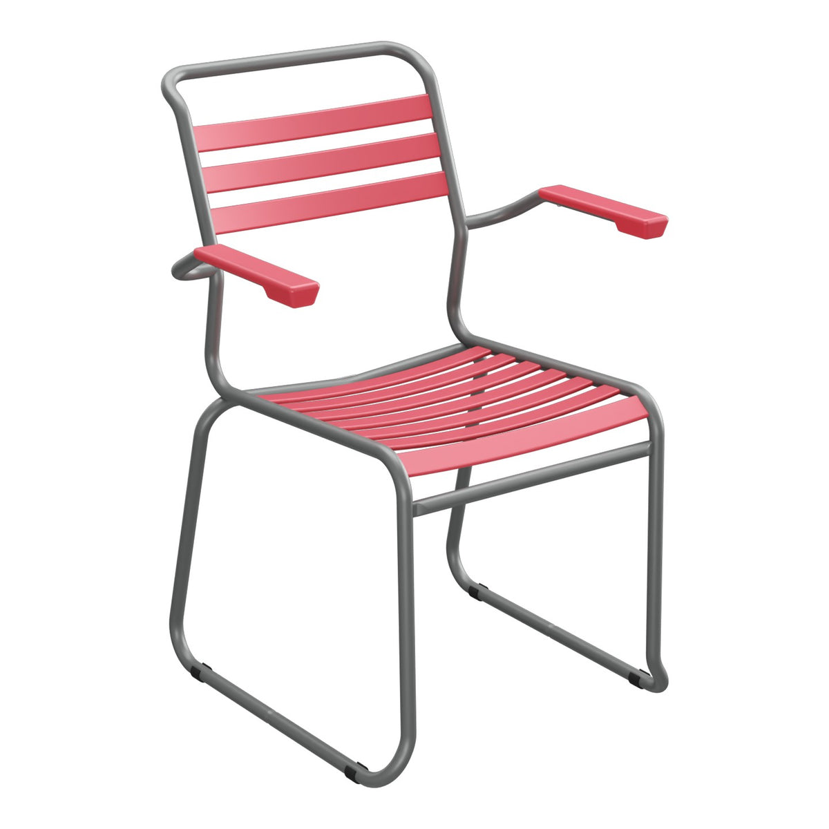 Schaffner Säntis Fauteuil Repas luge Lattes – Rouge Érable 33 / Graphite 73