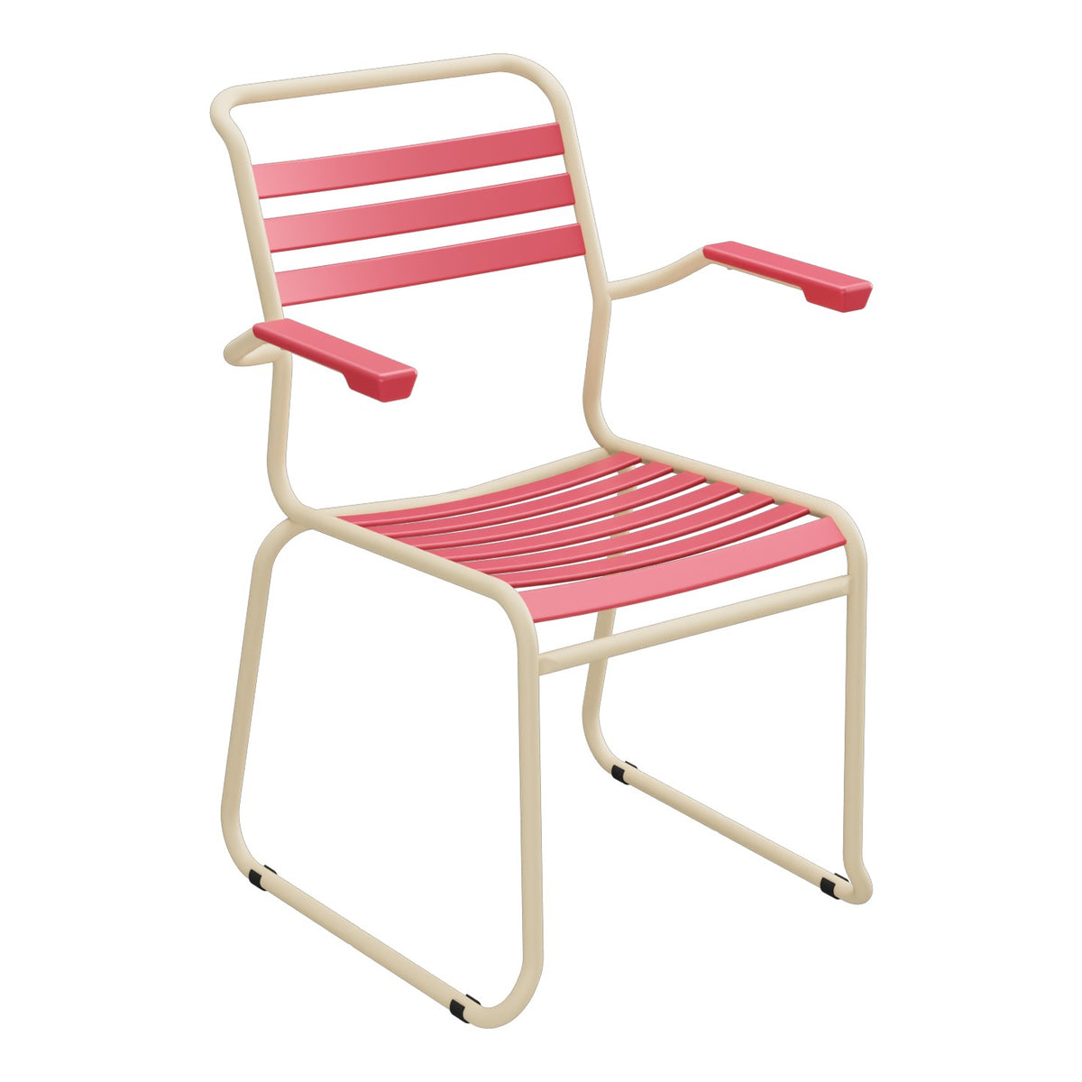 Schaffner Säntis Fauteuil Repas luge Lattes – Rouge Érable 33 / Marron Pastel 83