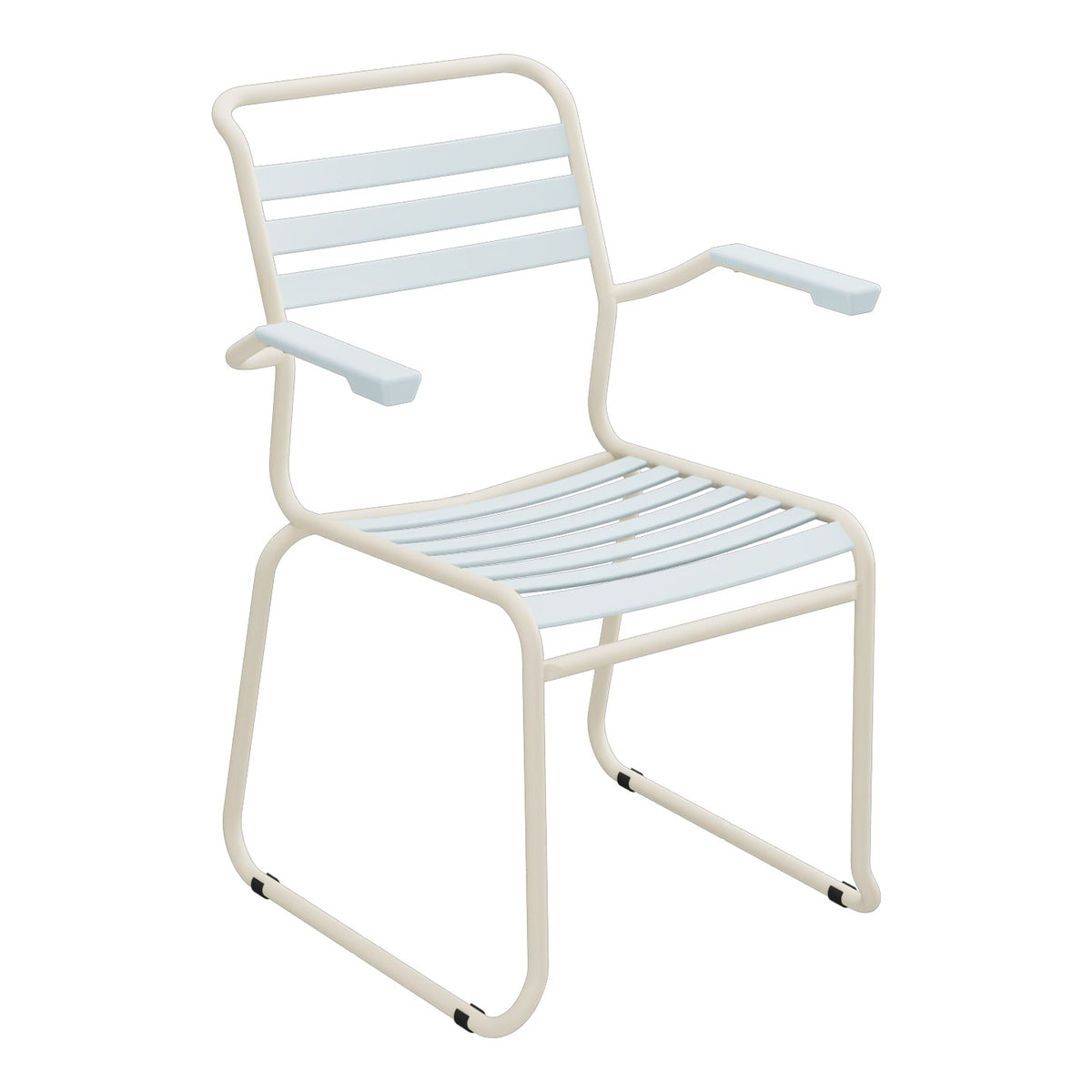 Schaffner Säntis Fauteuil Repas luge Lattes – Bleu Pastel 51 / Sable Pastel 15