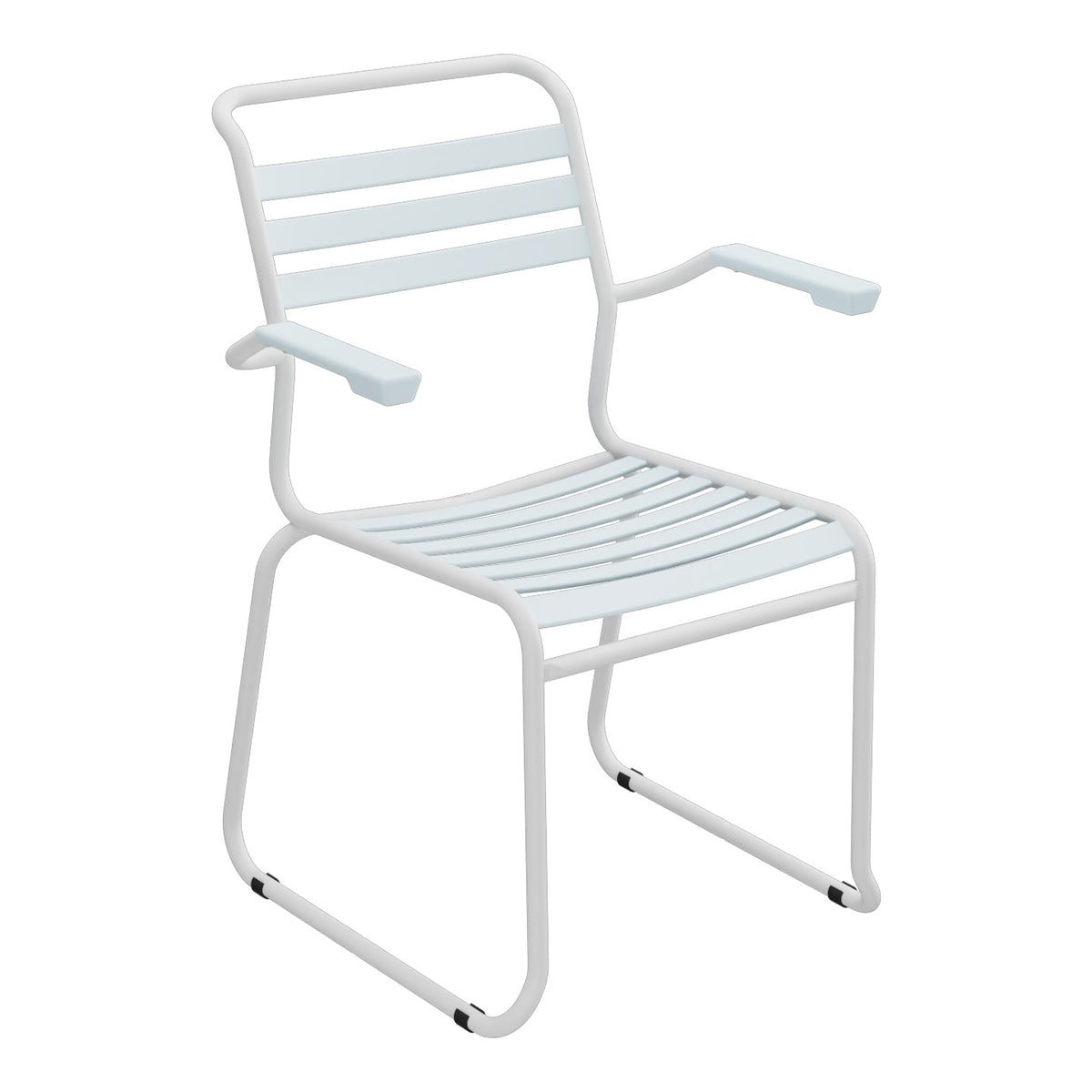 Schaffner Säntis Fauteuil Repas luge Lattes – Bleu Pastel 51 / Gris Argent 78