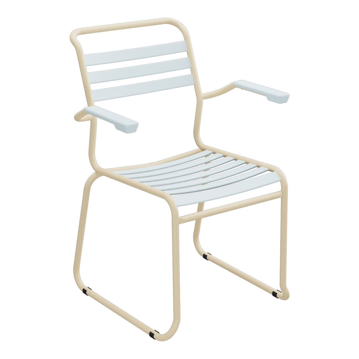Schaffner Säntis Fauteuil Repas luge Lattes – Bleu Pastel 51 / Marron Pastel 83