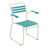 Schaffner Säntis Fauteuil Repas luge Lattes – Bleu Kali 56 / Vert Pastel 64