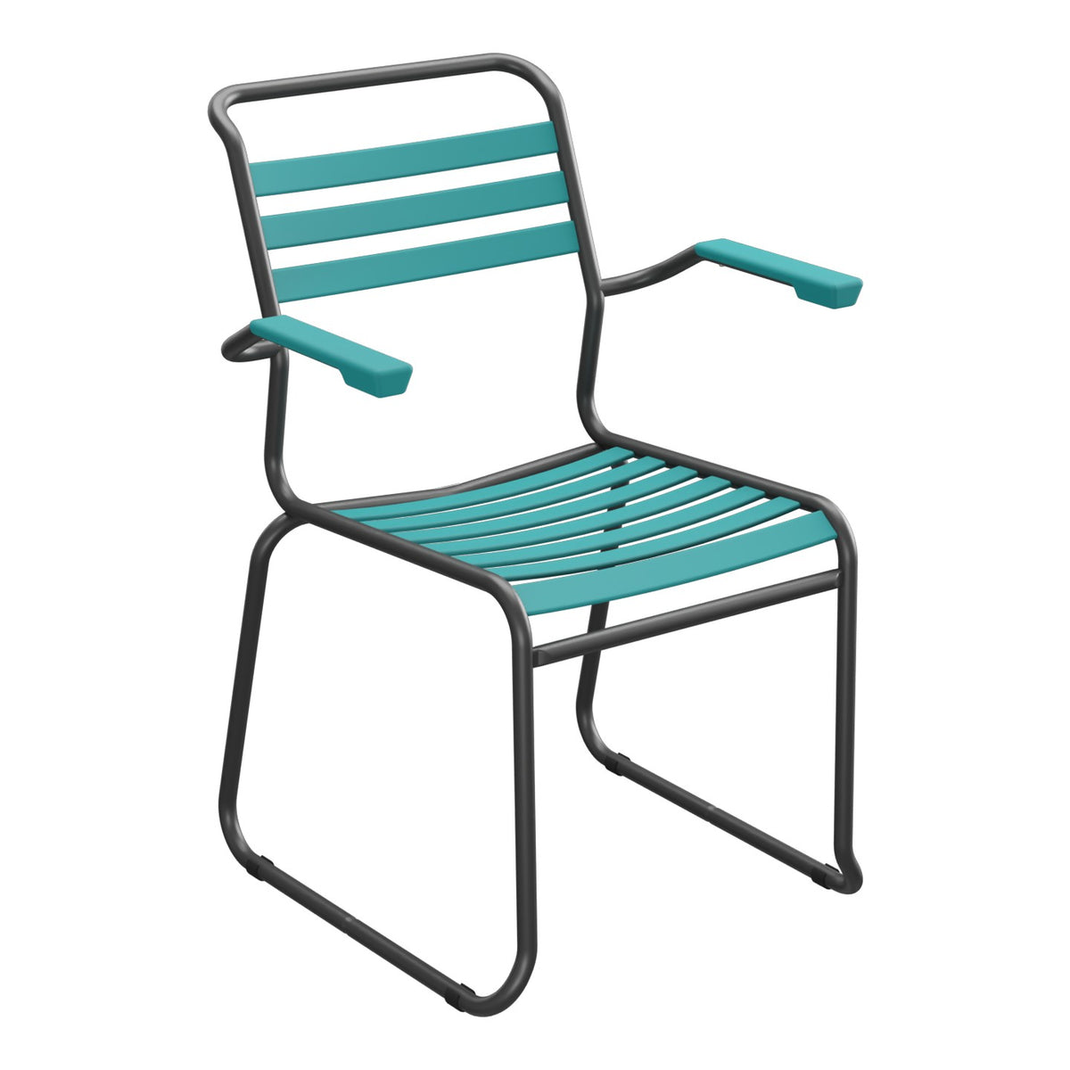 Schaffner Säntis Fauteuil Repas luge Lattes – Bleu Kali 56 / Anthracite 77