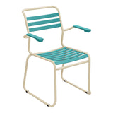 Schaffner Säntis Fauteuil Repas luge Lattes – Bleu Kali 56 / Marron Pastel 83