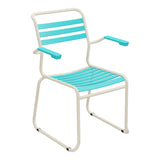 Schaffner Säntis Fauteuil Repas luge Lattes – Turquoise 58 / Sable Pastel 15