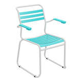 Schaffner Säntis Fauteuil Repas luge Lattes – Turquoise 58 / Gris Argent 78