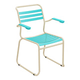 Schaffner Säntis Fauteuil Repas luge Lattes – Turquoise 58 / Marron Pastel 83