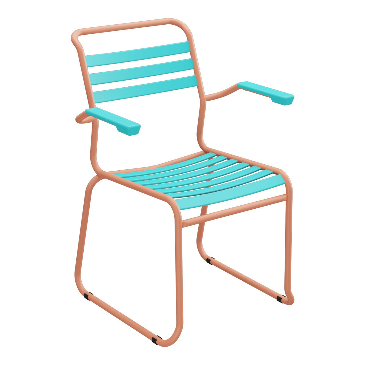 Schaffner Säntis Fauteuil Repas luge Lattes – Turquoise 58 / Terracotta 84