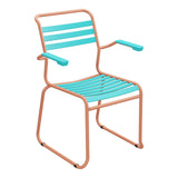 Schaffner Säntis Fauteuil Repas luge Lattes – Turquoise 58 / Terracotta 84