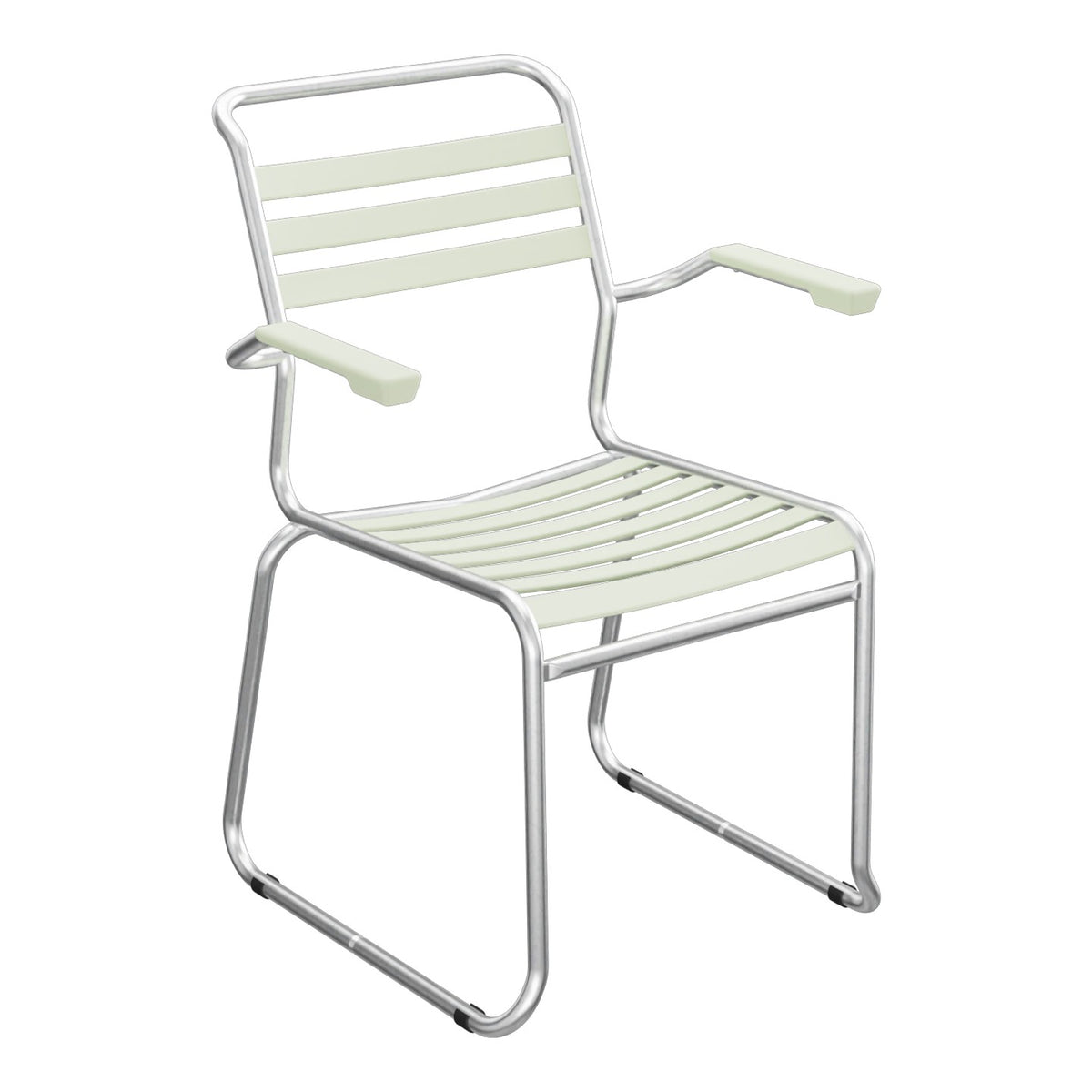 Schaffner Säntis Fauteuil Repas luge Lattes – Vert Pastel 64 / Galvanisé à chaud 02