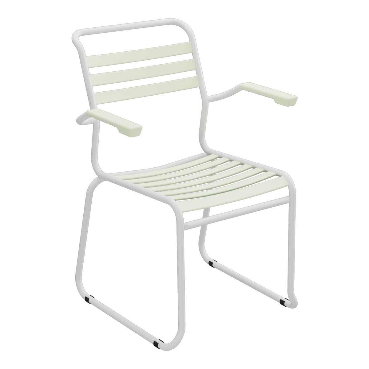 Schaffner Säntis Fauteuil Repas luge Lattes – Vert Pastel 64 / Gris Argent 78
