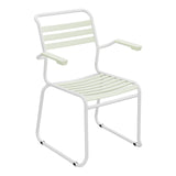 Schaffner Säntis Fauteuil Repas luge Lattes – Vert Pastel 64 / Blanc 90