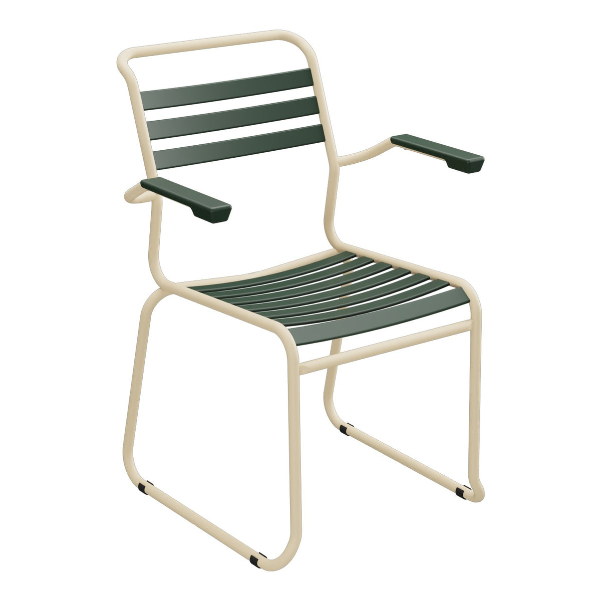 Schaffner Säntis Fauteuil Repas luge Lattes – Vert Sapin 66 / Marron Pastel 83
