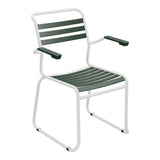 Schaffner Säntis Fauteuil Repas luge Lattes – Vert Sapin 66 / Blanc 90