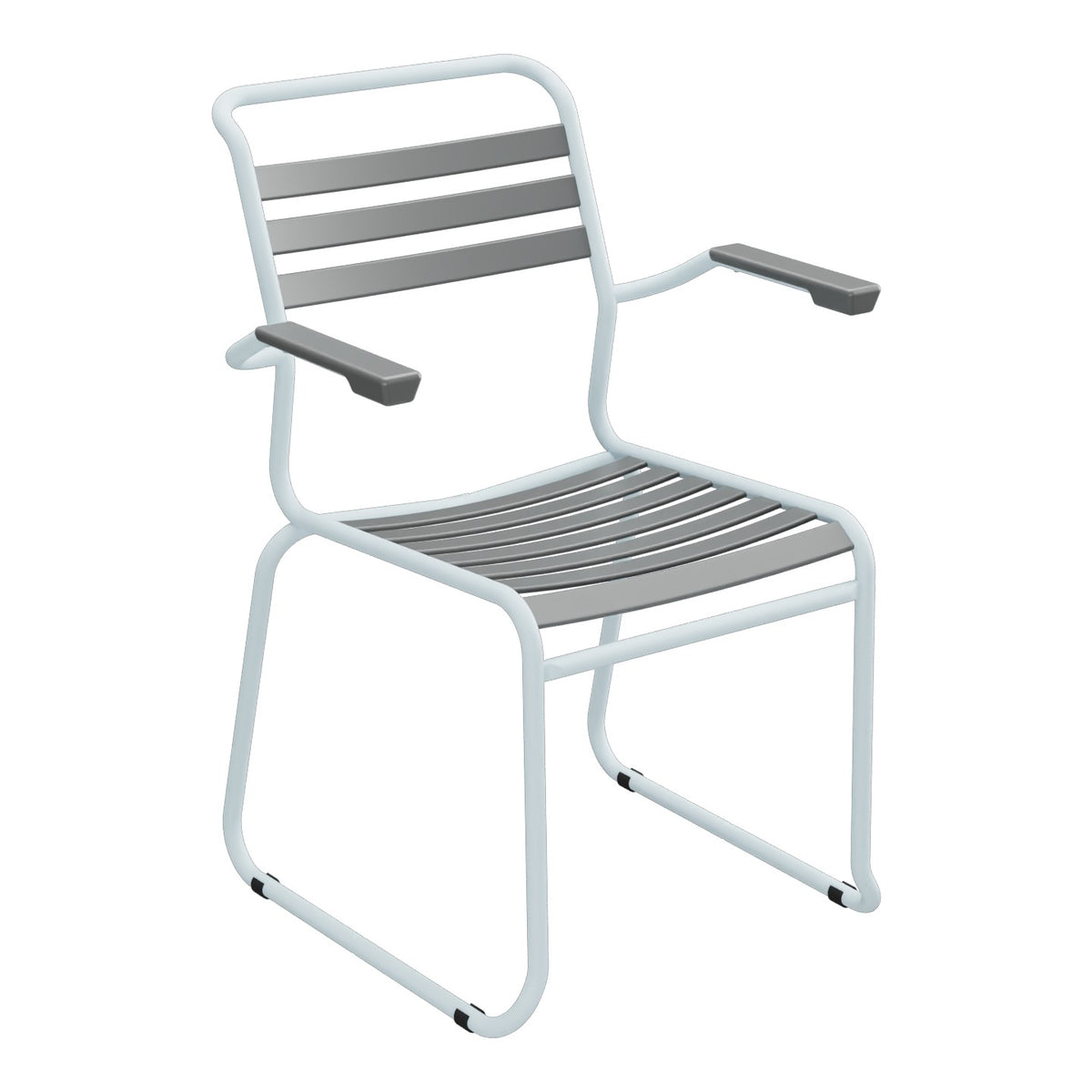 Schaffner Säntis Fauteuil Repas luge Lattes – Graphite 73 / Bleu Pastel 51