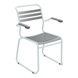 Schaffner Säntis Fauteuil Repas luge Lattes – Graphite 73 / Bleu Pastel 51