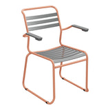 Schaffner Säntis Fauteuil Repas luge Lattes – Graphite 73 / Terracotta 84