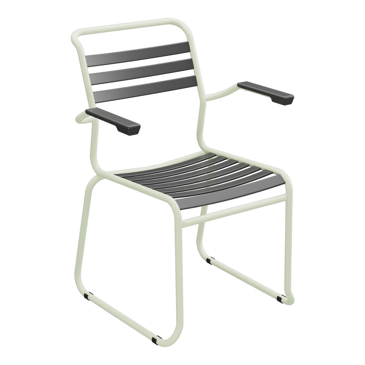 Schaffner Säntis Fauteuil Repas luge Lattes – Anthracite 77 / Vert Pastel 64