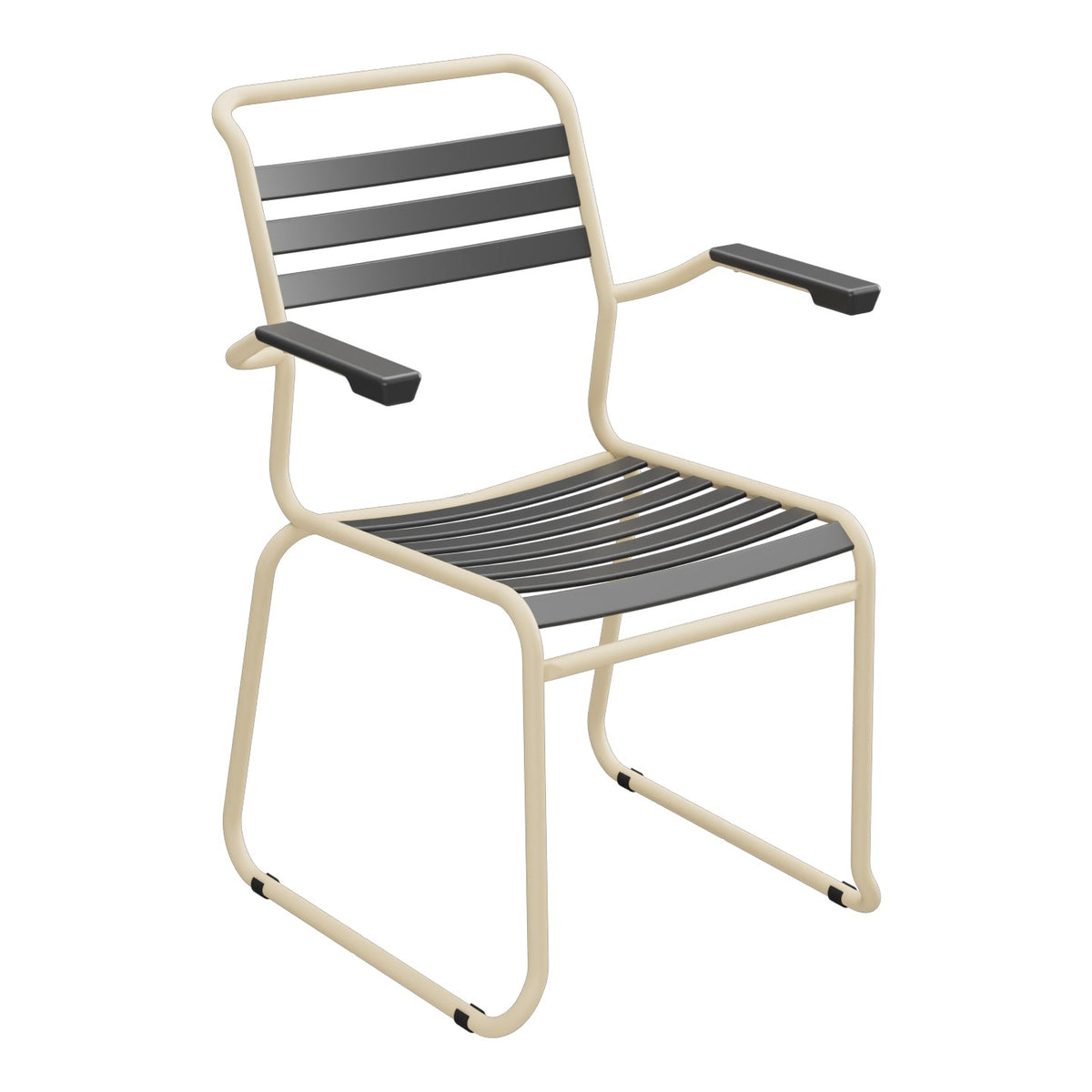 Schaffner Säntis Fauteuil Repas luge Lattes – Anthracite 77 / Marron Pastel 83