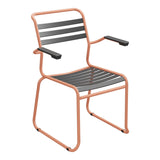 Schaffner Säntis Fauteuil Repas luge Lattes – Anthracite 77 / Terracotta 84