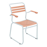 Schaffner Säntis Fauteuil Repas luge Lattes – Terracotta 84 / Bleu Pastel 51