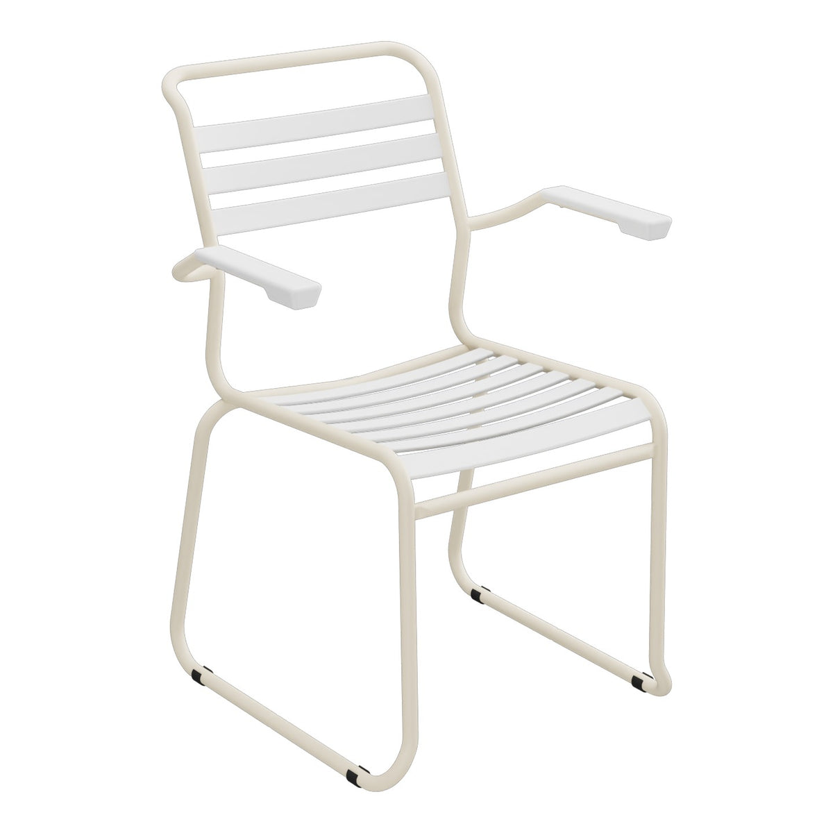 Schaffner Säntis Fauteuil Repas luge Lattes – Blanc 90 / Sable Pastel 15