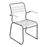 Schaffner Säntis Fauteuil Repas luge Lattes – Blanc 90 / Graphite 73