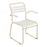 Schaffner Säntis Fauteuil Repas luge Lattes – Blanc 90 / Marron Pastel 83