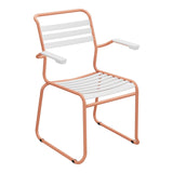 Schaffner Säntis Fauteuil Repas luge Lattes – Blanc 90 / Terracotta 84