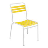 Schaffner Säntis Chaise à lattes – Jaune 11 / Blanc 90