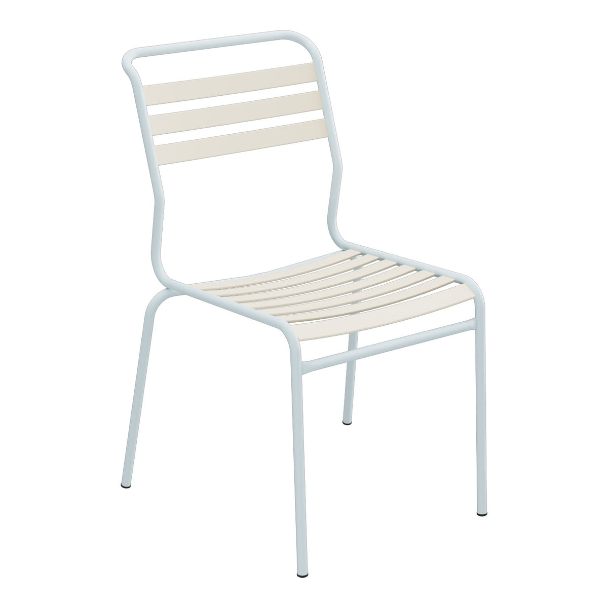 Schaffner Säntis Chaise à lattes – Sable Pastel 15 / Bleu Pastel 51
