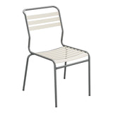 Schaffner Säntis Chaise à lattes – Sable Pastel 15 / Graphite 73
