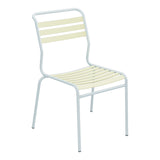 Schaffner Säntis Chaise à lattes – Jaune Buis 18 / Bleu Pastel 51