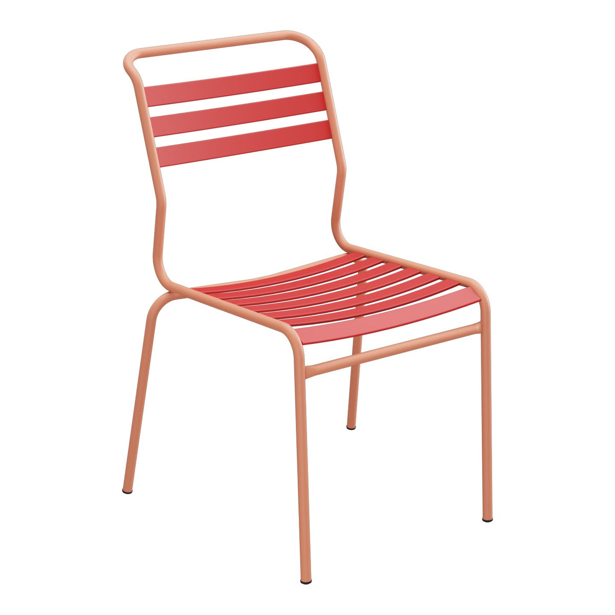Schaffner Säntis Chaise à lattes – Rouge 30 / Terracotta 84