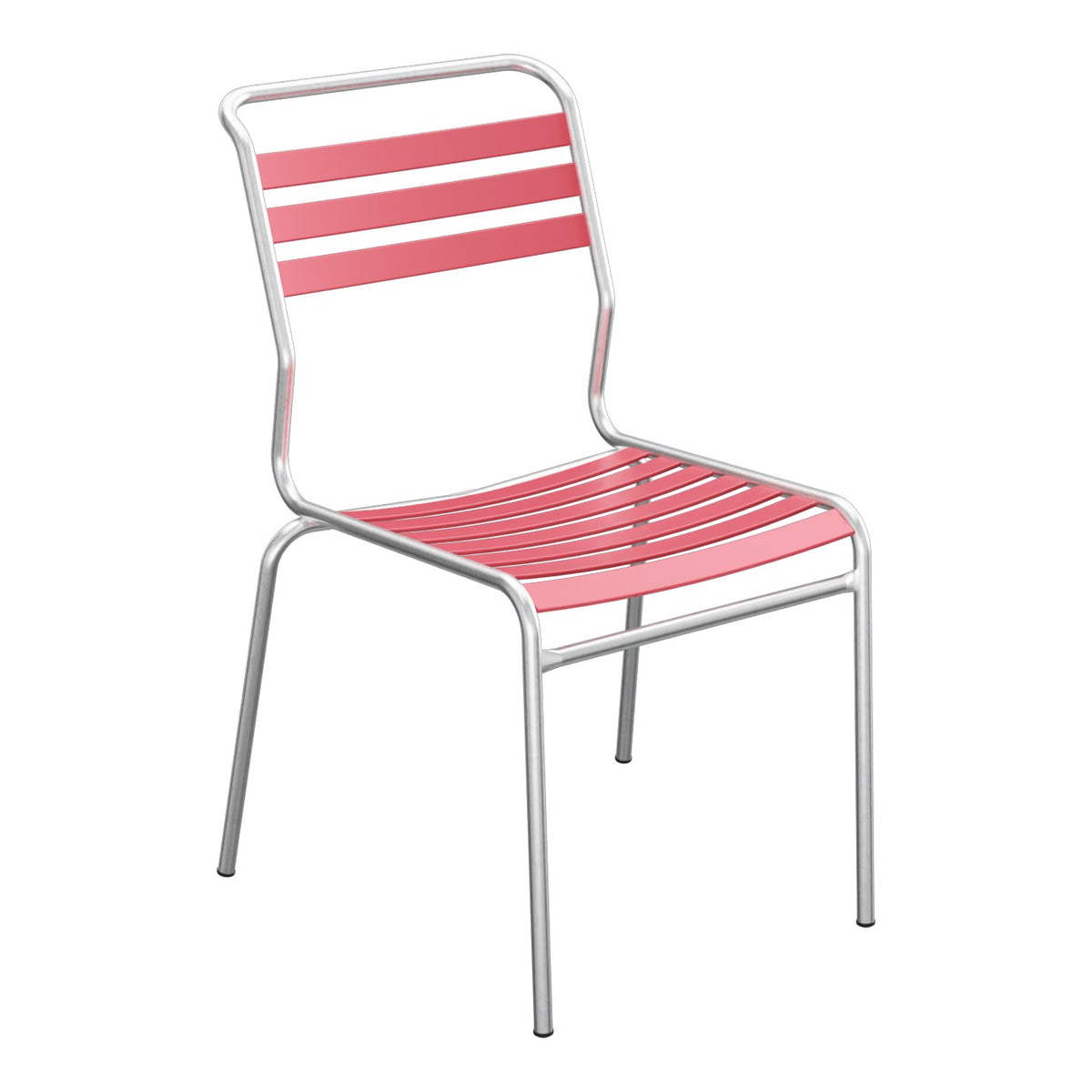 Schaffner Säntis Chaise à lattes – Rouge Érable 33 / Galvanisé à chaud 02